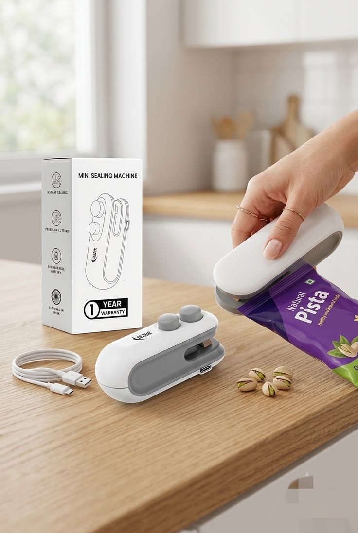 SELLADORA DE BOLSAS RECARGABLE PORTATIL